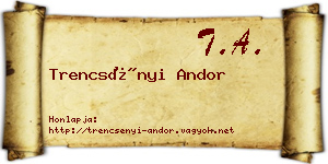 Trencsényi Andor névjegykártya