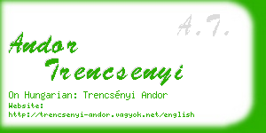 andor trencsenyi business card